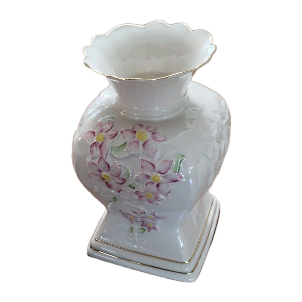 Belleek Large 10x6 Vase Euc No Chips Etc Vintage Ireland